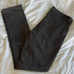 Ag Adriano Goldschmied Dark Olive Gray Cigarette Leg Pants